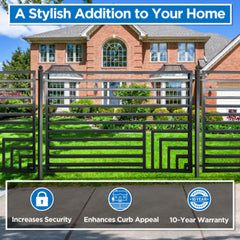 ALEKO Steel Fence – Florence Style – 8x5 ft.