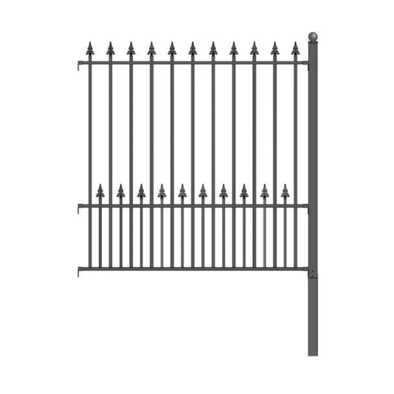 ALEKO Steel Fence - MUNICH Style - 8 x 5 Ft