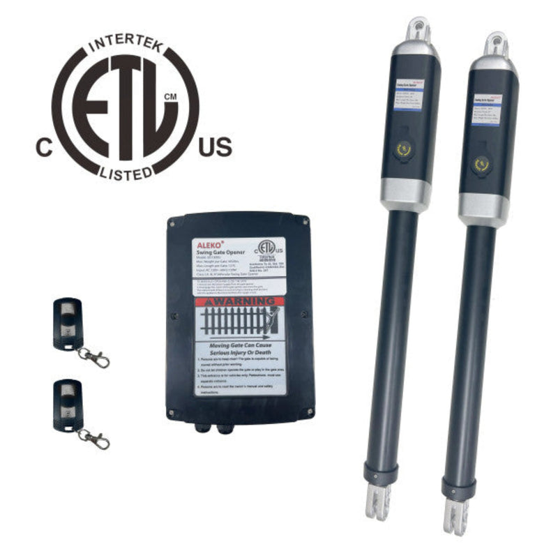 ALEKO Dual Swing Gate Operator - GG1300U/AS1300U AC/DC - ETL Listed - Starter Kit