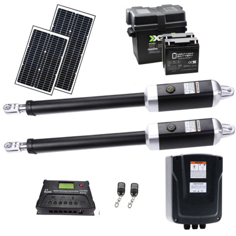ALEKO Dual Swing Gate Operator - GG1700/AS1700 AC/DC - Solar Kit 60W