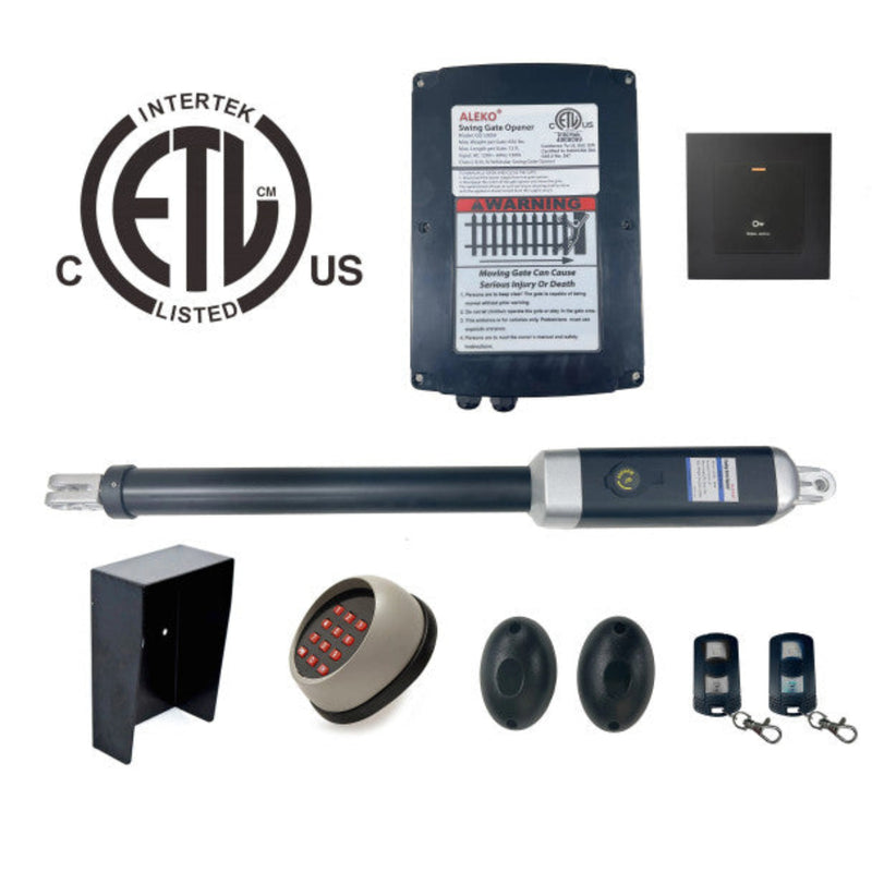ALEKO Single Swing Gate Operator - GG450/AS450 AC/DC - ETL Listed - Accessory Kit ACC4
