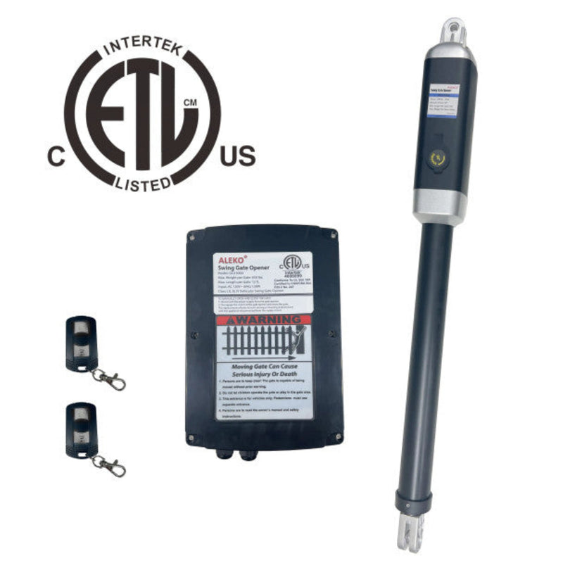 ALEKO Single Swing Gate Operator - GG450/AS450 AC/DC - ETL Listed -Starter Kit
