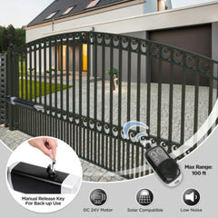 ALEKO Single Swing Gate Operator - GG850/AS850 AC/DC - Starter Kit