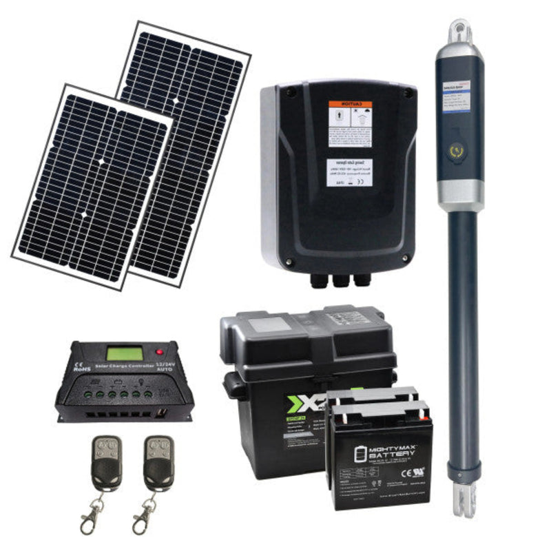 ALEKO Single Swing Gate Operator - GG850/AS850 AC/DC - Solar Kit 60W