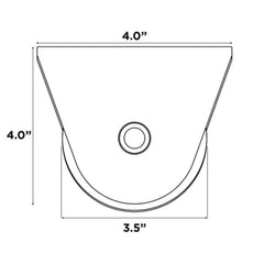 ALEKO V-Groove Gate Wheel for V-Profile Sliding Gate Tracks - 3.5 Inch