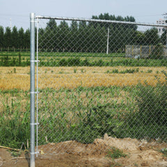ALEKO Galvanized Steel Chain Link Fence - Complete Kit - 4 x 50 Feet - 12.5 AW Gauge