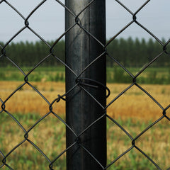 ALEKO Galvanized Steel Chain Link Fence – Complete Kit – 6x50 ft. – 9.5 AW Gauge - Black