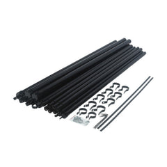 ALEKO Galvanized Steel Chain Link Fence – Complete Kit – 6x50 ft. – 9.5 AW Gauge - Black