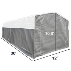 ALEKO Fabric Enclosure Kit for ALEKO 12x30’ Black Metal Carport