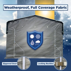 ALEKO Fabric Enclosure Kit for ALEKO 12x30’ Black Metal Carport