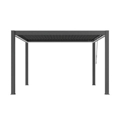 ALEKO 10x12 ft. Outdoor Aluminum Pergola with LED Lights - Noble Collection