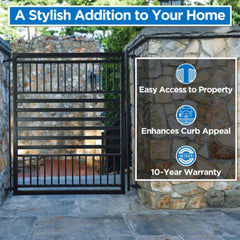 ALEKO Steel Pedestrian Gate - Barcelona Style - 5 ft.