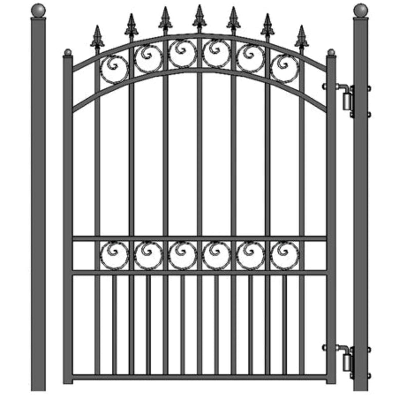 ALEKO Steel Pedestrian Gate - LONDON Style - 5 ft