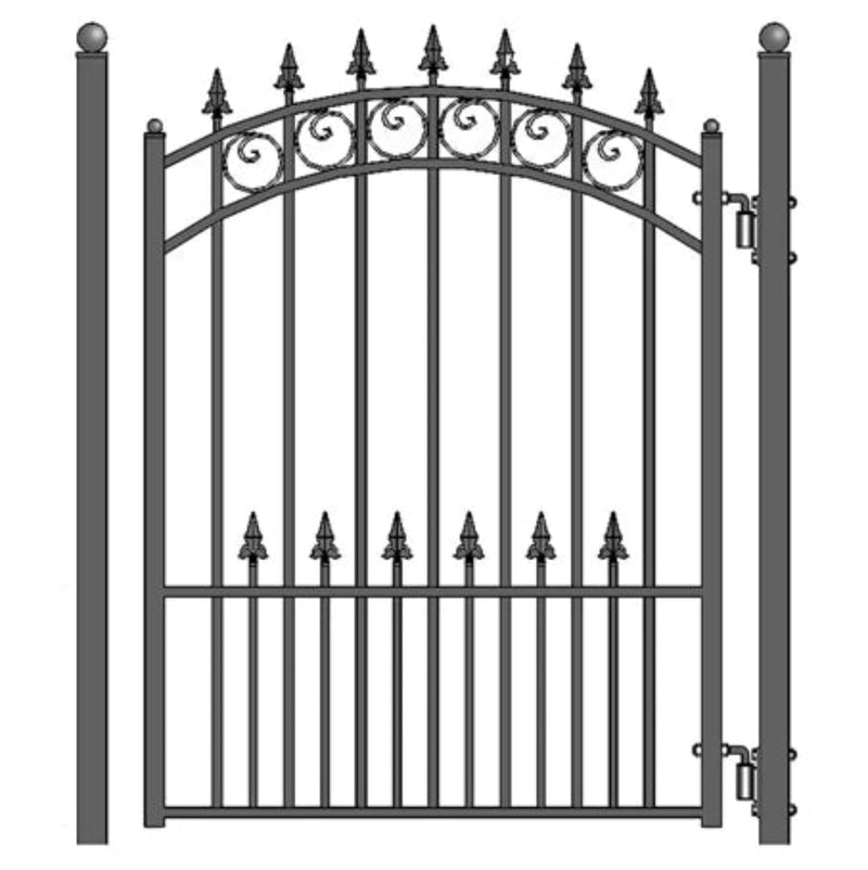 ALEKO Steel Pedestrian Gate - PRAGUE Style - 5 ft