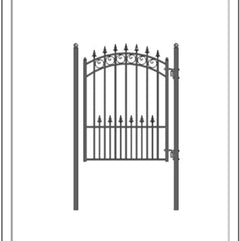 ALEKO Steel Pedestrian Gate - PRAGUE Style - 5 ft
