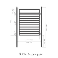 ALEKO Steel Pedestrian Gate - Sofia Style - 5 ft.