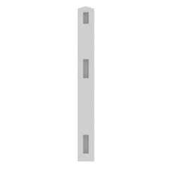 ALEKO 5 in. x 5 in. x 5.3 ft. Vinyl Fence End Post for 3-Rail Fencing – White