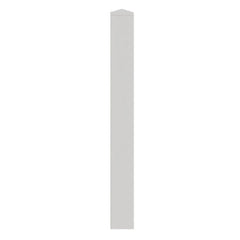 ALEKO 5 in. x 5 in. x 5.3 ft. Vinyl Fence End Post for 3-Rail Fencing – White