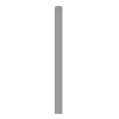 ALEKO 5 in. x 5 in. x 8 ft. Vinyl Fence Corner Post for 2-Rail Fencing – Gray