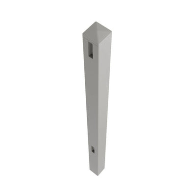 ALEKO 5 in. x 5 in. x 8 ft. Vinyl Fence End Post for 2-Rail Fencing – Gray