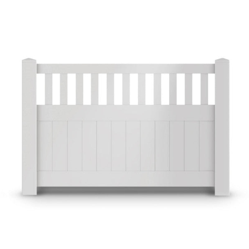 ALEKO 6’ x 4’ Vinyl Semi-Private Fence – White - Denver Series