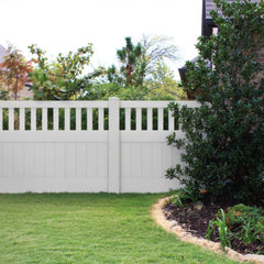 ALEKO 6’ x 4’ Vinyl Semi-Private Fence – White - Denver Series