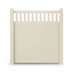 ALEKO6’ x 6’ Vinyl Semi-Private Fence – Sand - Denver Series