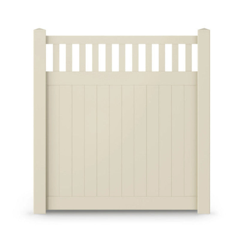 ALEKO6’ x 6’ Vinyl Semi-Private Fence – Sand - Denver Series