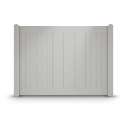 ALEKO 8’ x 6’ Vinyl Privacy Fence - Gray - Denver Series