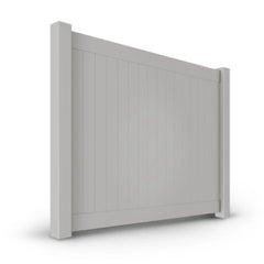 ALEKO 8’ x 6’ Vinyl Privacy Fence - Gray - Denver Series