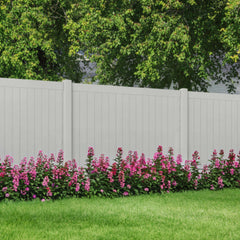ALEKO 8’ x 6’ Vinyl Privacy Fence - Gray - Denver Series