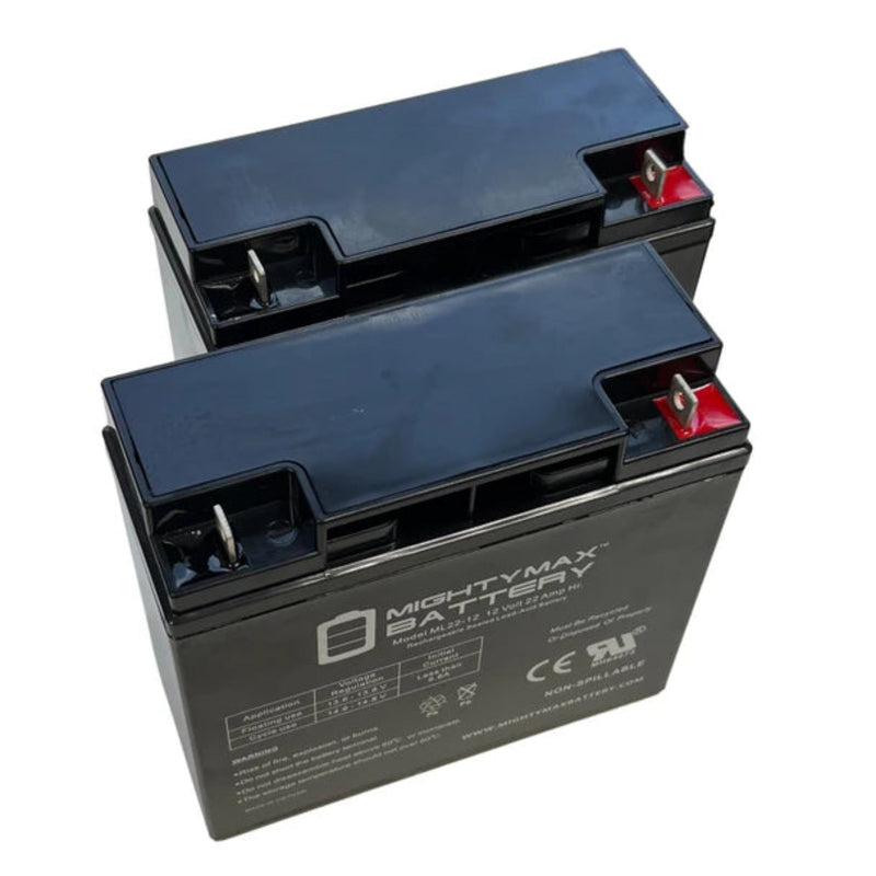 ALEKO Battery for Gate Opener - LM130 - 22AH - Set of 2