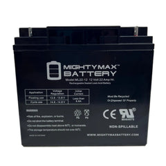 ALEKO Battery for Gate Opener - LM130 - 22AH - Set of 2