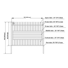 ALEKO Commercial Grade 8-Panel Galvanized Steel Fence Kit - Berlin – 8x6 ft. (each)