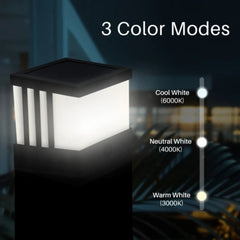 ALEKO Solar Fence Post Cap Lamp