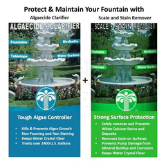 Acquitaine Concrete Outdoor Wall Fountain-1618