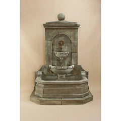 Acquitaine Concrete Outdoor Wall Fountain-1618