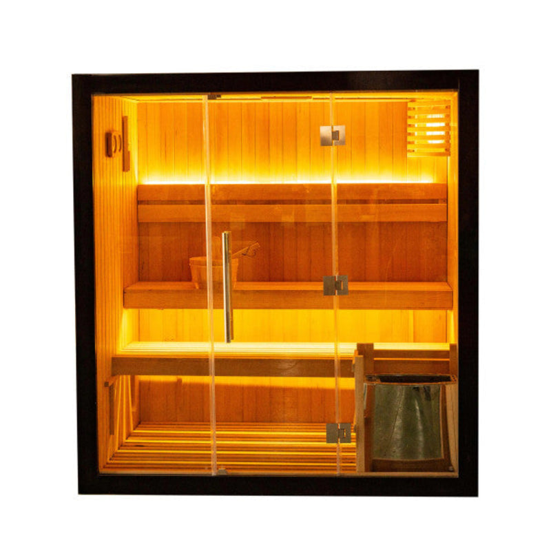 ALEKO Canadian Hemlock Traditional Indoor Sauna – 4 Person