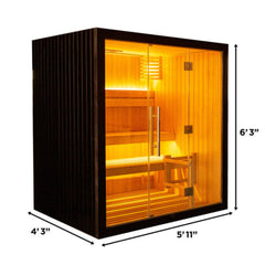 ALEKO Canadian Hemlock Traditional Indoor Sauna – 4 Person