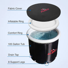 ALEKO Portable Ice Bath - Cold Plunge with Cover and Carry Bag