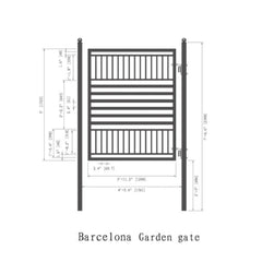 ALEKO Steel Dual Swing Driveway Gate with Pedestrian Gate – Barcelona Style - 12 ft.