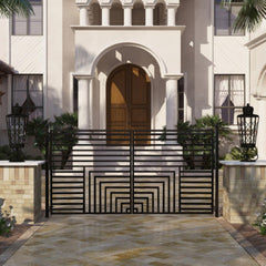 ALEKO Steel Dual Swing Driveway Gate - Florence Style - 12 x 6 Feet