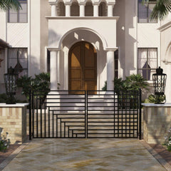 ALEKO Steel Dual Swing Driveway Gate - Kyiv Style - 12 x 6 Feet