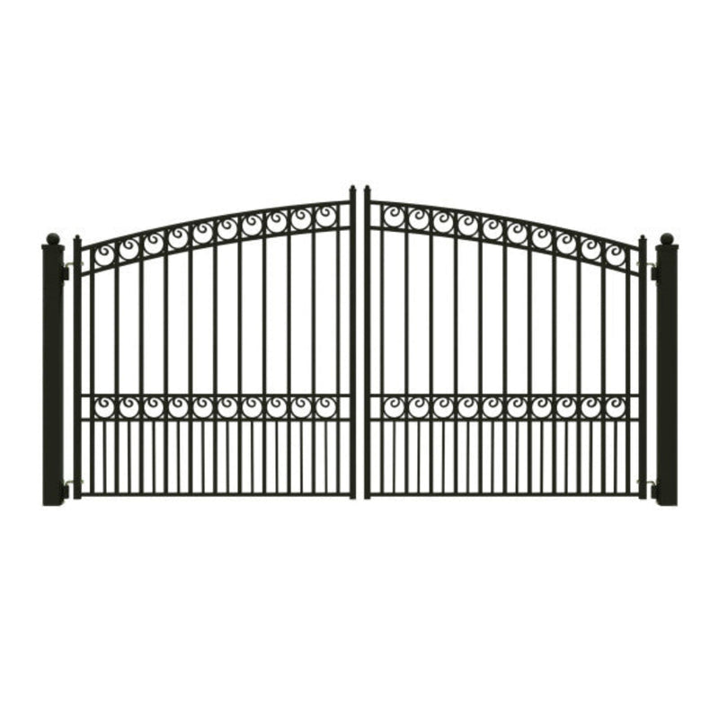ALEKO Steel Dual Swing Driveway Gate - PARIS Style - 12 x 6 Feet