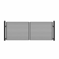 ALEKO Steel Dual Swing Driveway Gate - MILAN Style - 14 x 6 Feet