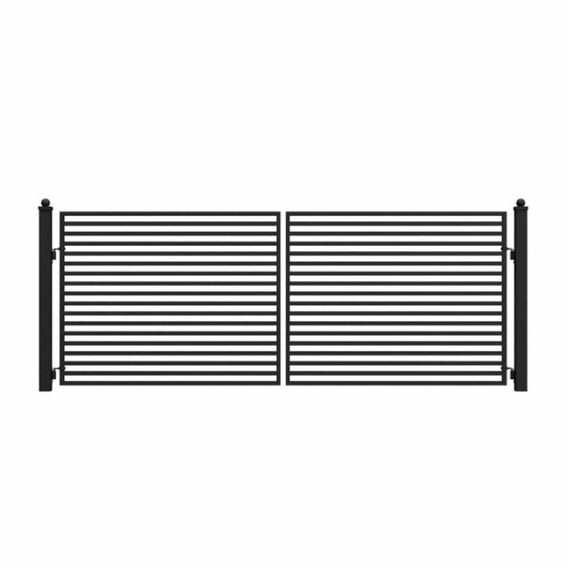 ALEKO Steel Dual Swing Driveway Gate - MILAN Style - 14 x 6 Feet