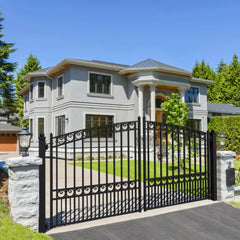 ALEKO Steel Dual Swing Driveway Gate - PARIS Style - 14 x 6 Feet
