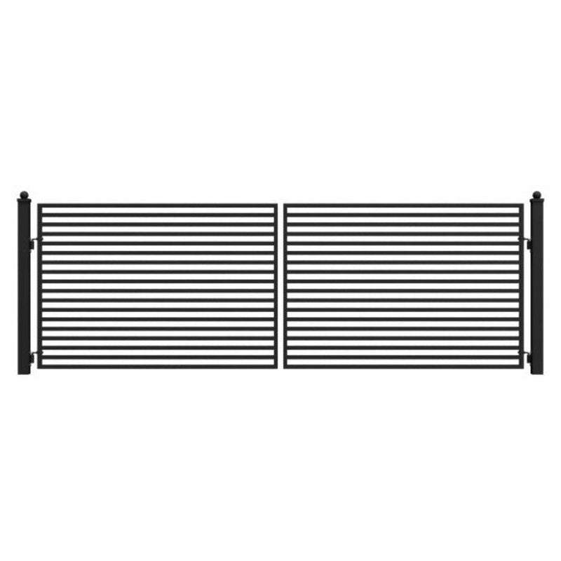 ALEKO Steel Dual Swing Driveway Gate - MILAN Style - 16 x 6 Feet