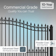 ALEKO Steel Dual Swing Driveway Gate - PRAGUE Style - 16 x 6 Feet