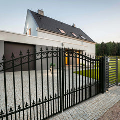 ALEKO Steel Dual Swing Driveway Gate - PRAGUE Style - 16 x 6 Feet
